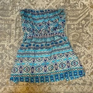 Strapless mini dress